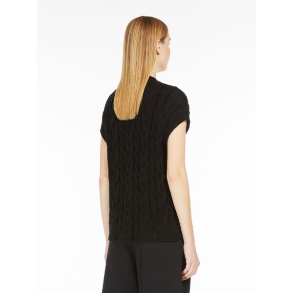 Cable-Knit Cotton Yarn Gilet - Image 2