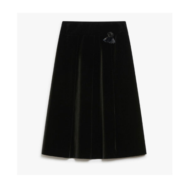 Velvet Flared Skirt