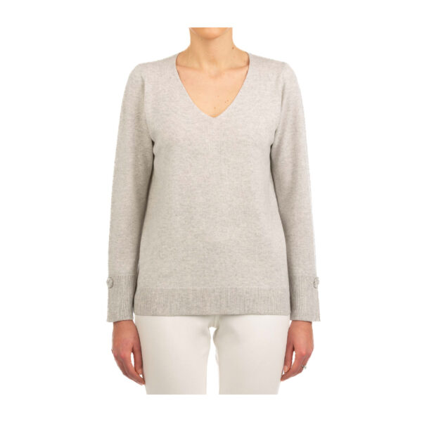 Light Grey Pull V neck