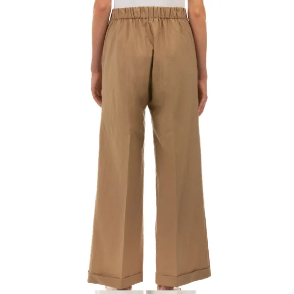 Crinkle Cotton Mix Trousers - Image 2