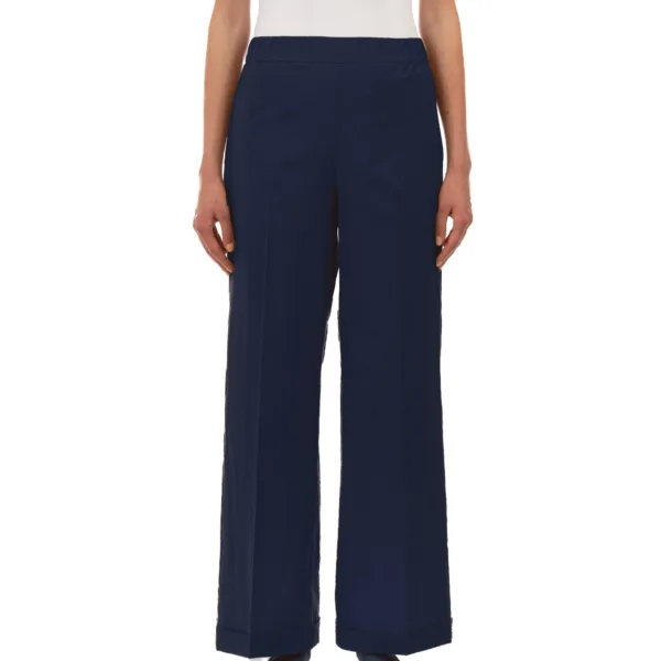 Crinkle Cotton Mix Trousers - Image 3