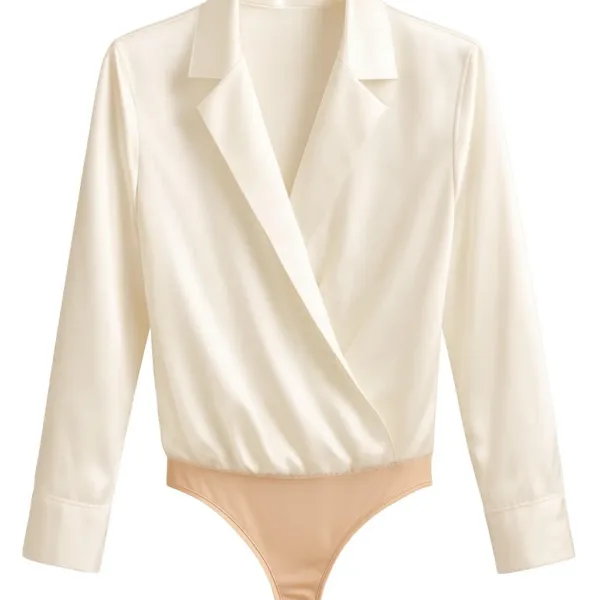 Sara Roka Wrap Silk Bodysuit