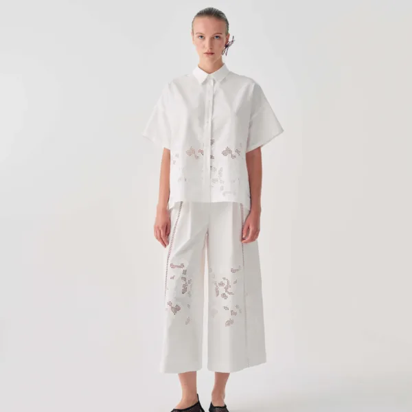 Beatrice B Embroidery Cotton Top