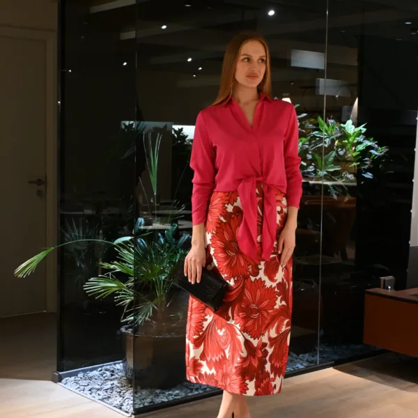 Lunatica Milano Red Flowers Midi