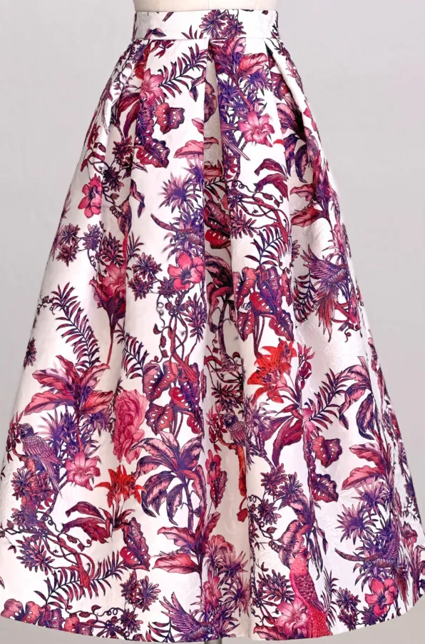 Lunatica Milano Java Violet Midi Skirt