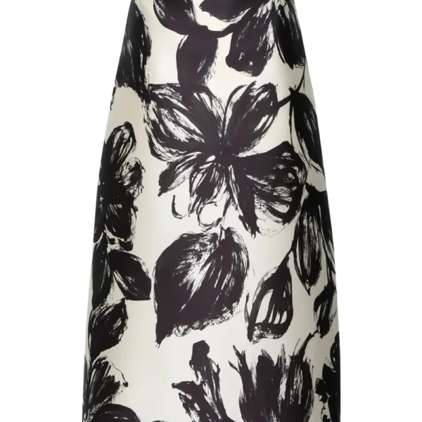Lunatica Milano Black Floral-Print Skirt