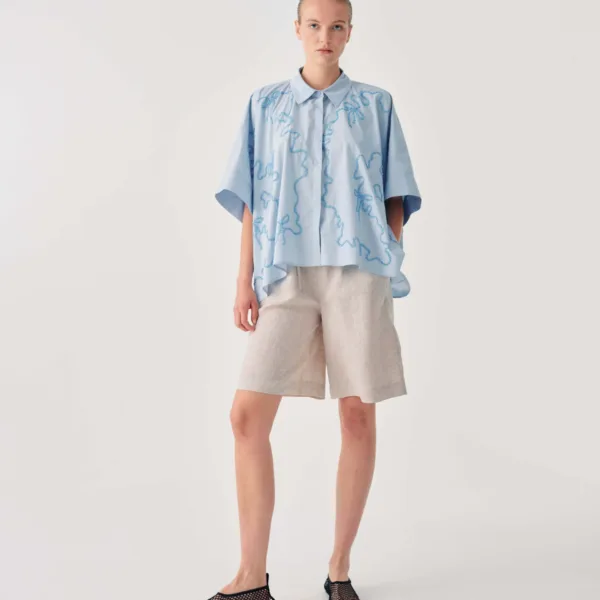 Beatrice B SHIRT WITH CONTRAST EMBROIDERY