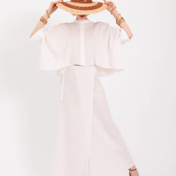 LAVI Couture White Linen Blouse