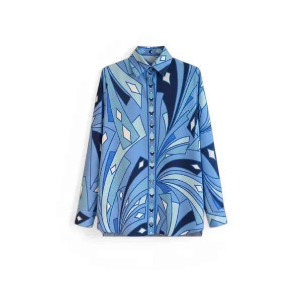 Bessi Blouse Blue Print