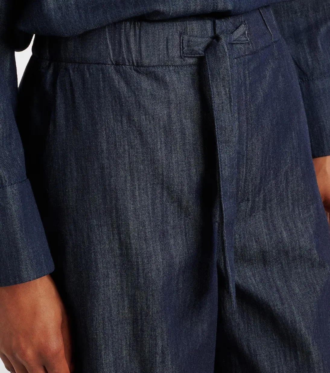 Max Mara Jour cotton chambray wide-leg pants - Image 3